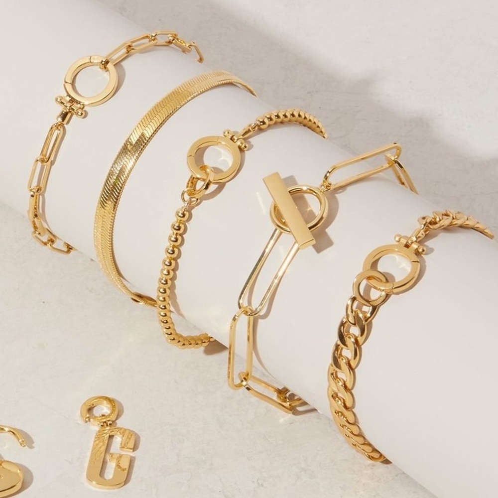 Gorjana NWT Harper Paperclip Bracelet ✨ // Gold - Picture 4 of 13